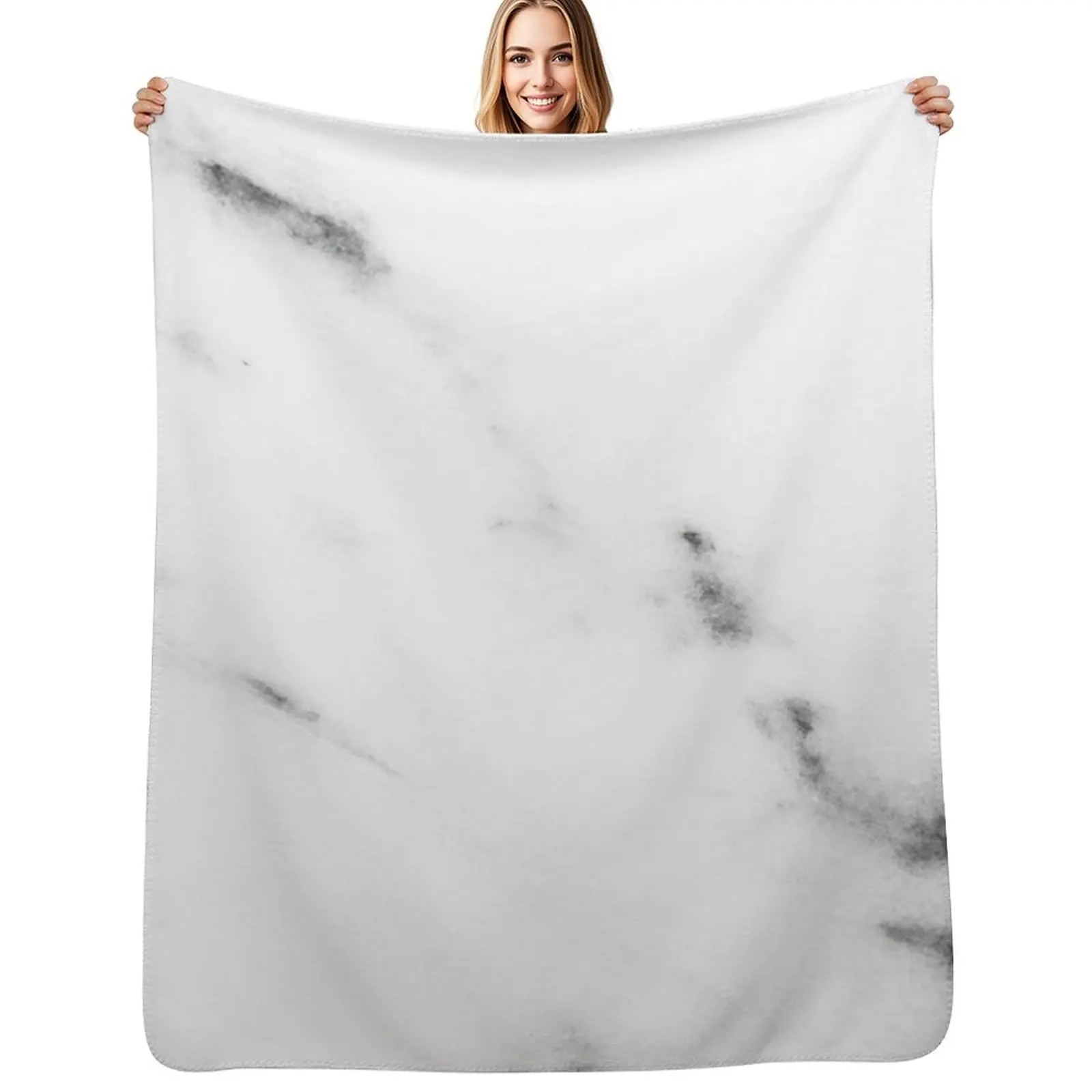 White Marble Throw Blanket Summer Beddings Sofa Quilt Shaggy Luxury Throw Travel Hair Blankets