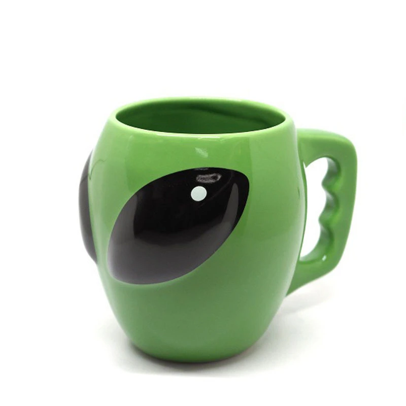 Ceramic 3D Alien Mug Mug Creative Cartoon Green Mug Birthday Gift