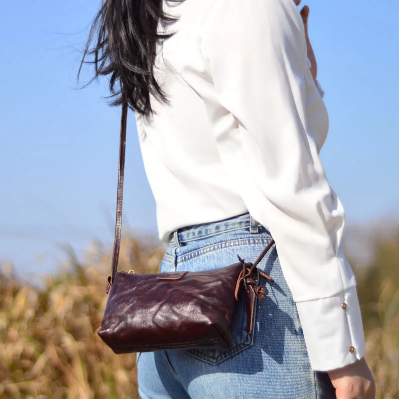 حقيبة دراجة نارية كلاسيكية أوروبية وأمريكية من AETOO، حقيبة مربعة صغيرة للنساء، حزام كتف عريض، حقيبة كتف واحدة، راقية f #4