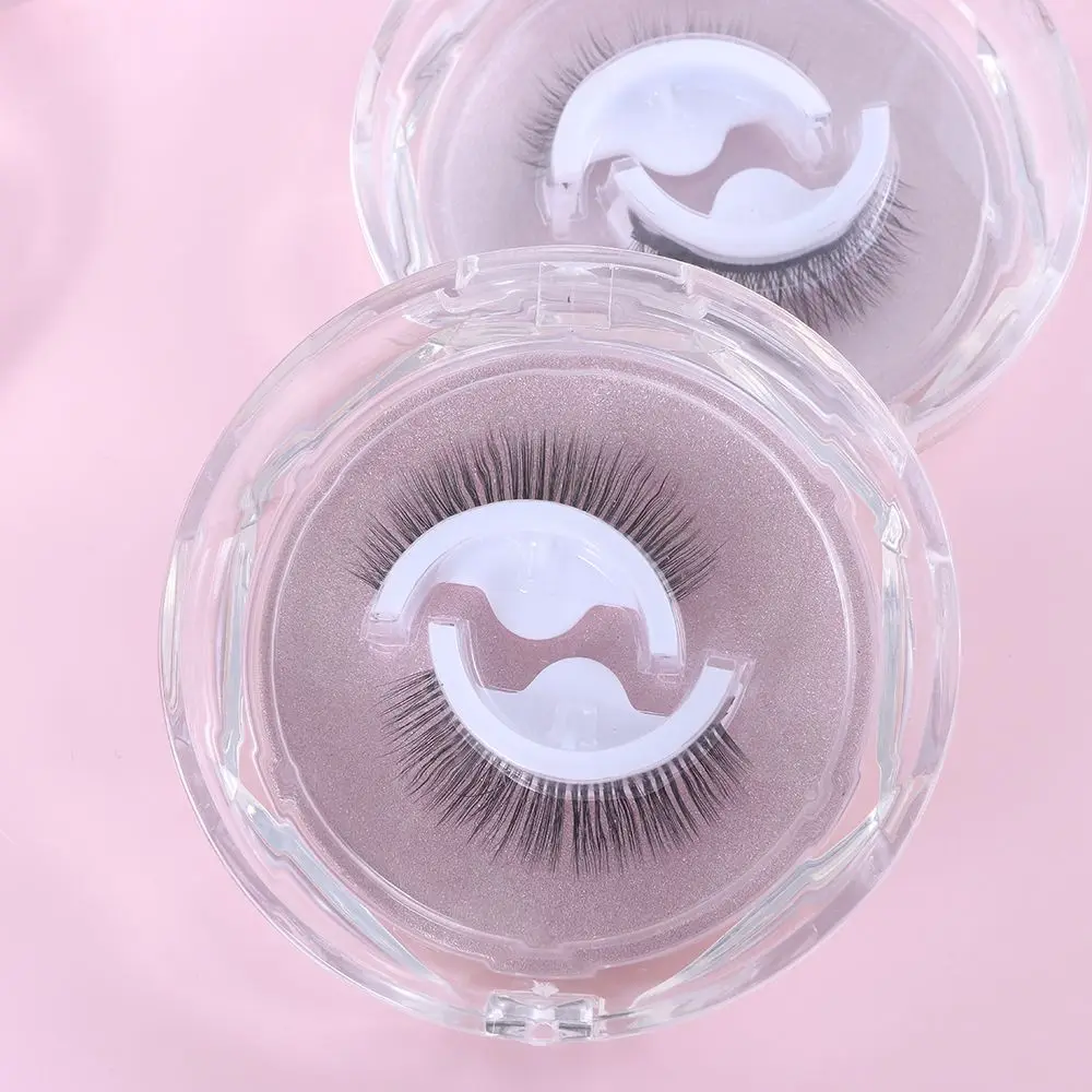 1 Pair 3D Mink Reusable Self-adhesive False Eyelashes Natural Curly Thick Wispy Fake Eyelashes Women Makeup Eye Extension Tools