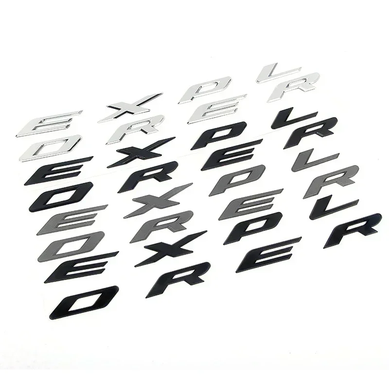 3D ABS Chrome Black Letters Explorer Logo Car Front Hood Emblem Bonnet Badge Sticker For Explorer 2020 2021