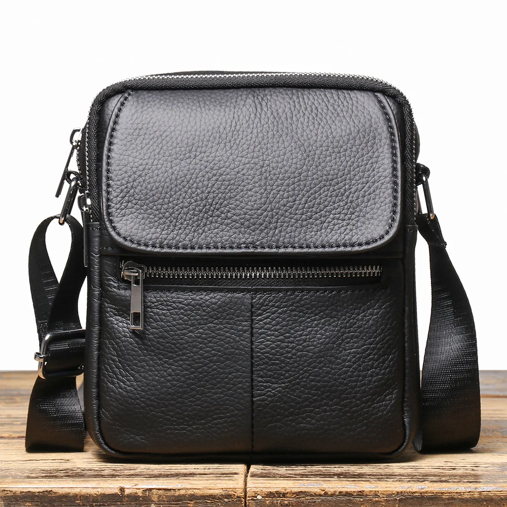 

Men's first-layer cowhide simple shoulder bag fashionable versatile oblique span vertical ipad backpack retro trend casual large