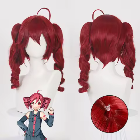 Kasane Teto Cosplay teto Red Wig Anime idol Hair Halloween Party Prop