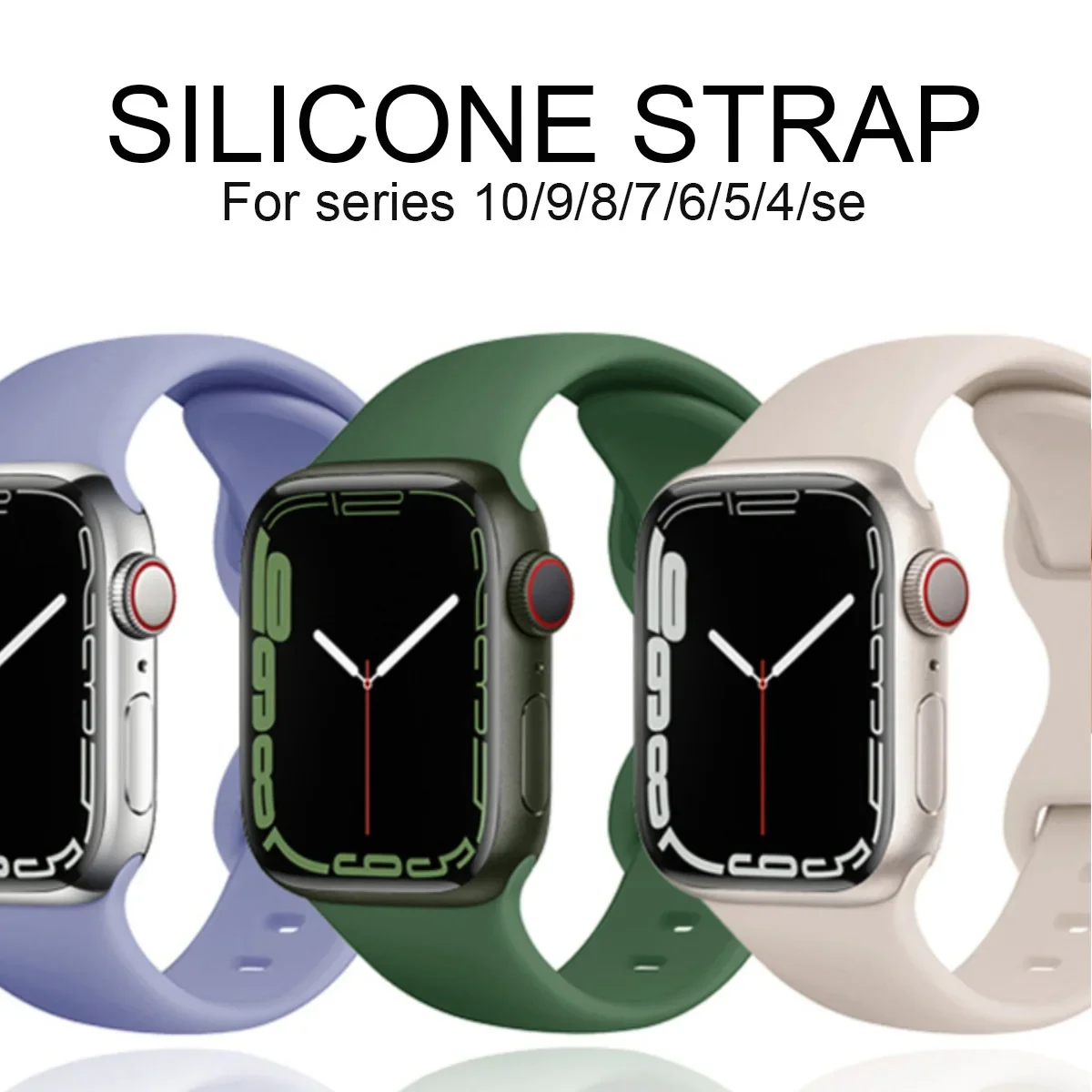 Silicone Strap for lwatch Apple Watch Ultra 2 49mm 10 9 8 7 42mm 45mm 44 40 Soft Replacement Rubber Band 6 5 38-41mm Accessories