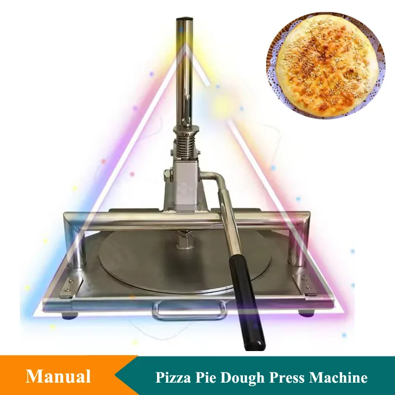 25cm Pizza Dough Pressing Machine Round Pancake Dough Press Machine Stainless Steel Manual Dough Press Machine