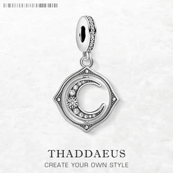 Rotatable Moon Charm Brand New Vintage Magic Fine Women Jewelry 925 Sterling Silver Handcrafted Pendant