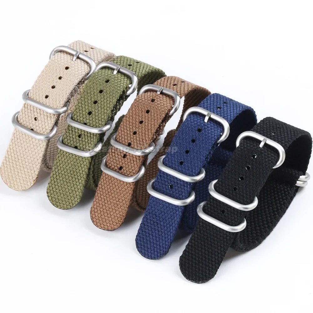 High Quality Nylon Watch Strap 20mm 22mm Soft Braid Watch Bands Breathable Military Bracelet Accessories for Men Women Wristband