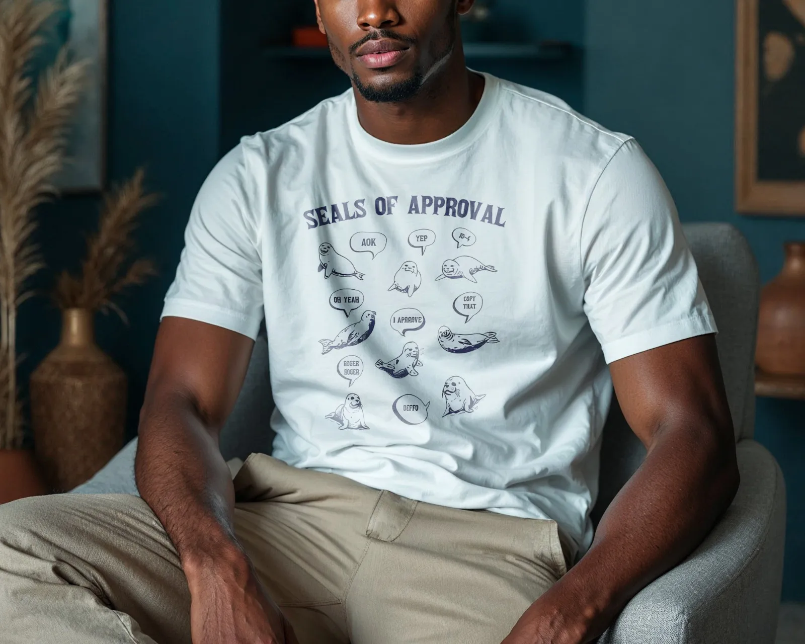 Seals of Approval Funny Seal Graphic T-Shirt Cute Animal Pun Humor Tee A54