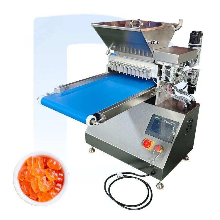 Jelly Gummy Vitamin Starch Small Mould Fruit Juice Rubber Hand  Candy Bean Automatic Production Make Machine