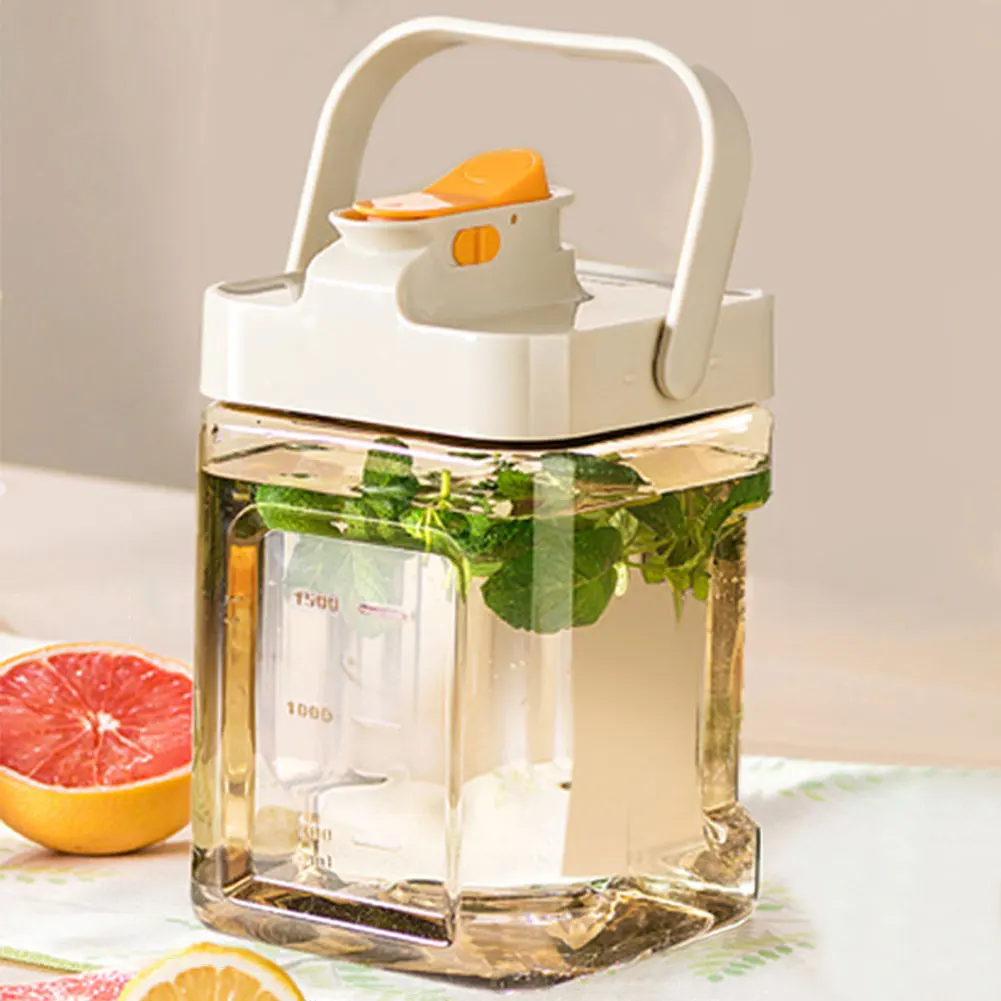 

2.3L Portable Plastic Drink Dispenser with Spigot Refrigerator Cold Water Pitcher Juice Jug for Party Picnic