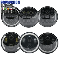 Faro Led Universal para motocicleta y coche, 5 3/4 pulgadas, 5,75 "", para Harley Indian, Scout, Honda, Yamaha, v-star, Triumph, DRL, H4