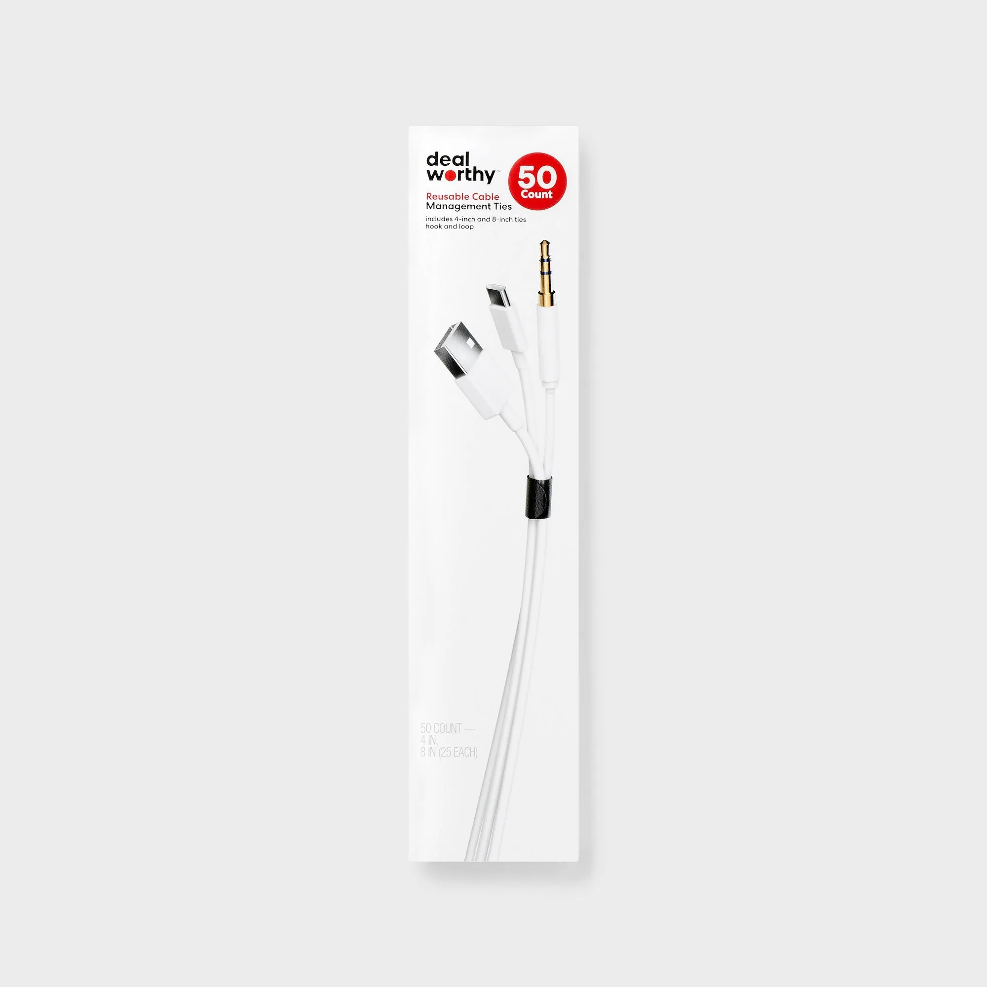 Durable Reusable Cable Ties Pack for Neat Organization