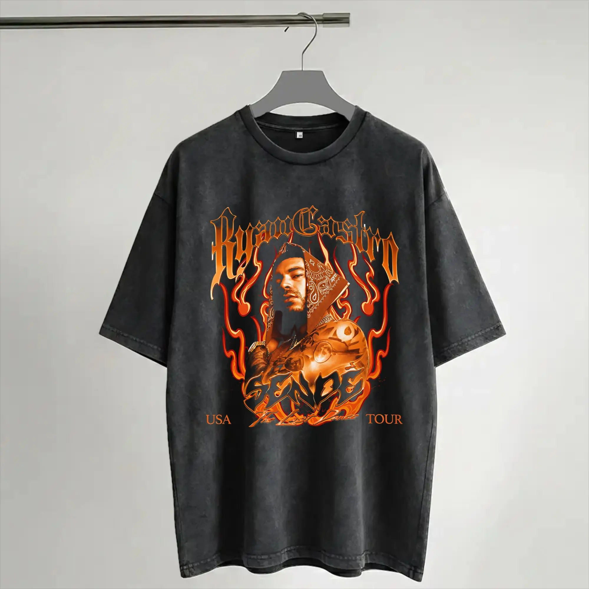 Ryan Castro Sende Latam Album Tour 2026 Washed T Shirts Streetwear Hip Hop Fashion T-Shirt  Tee Shirt for Men Women Short Sleeve