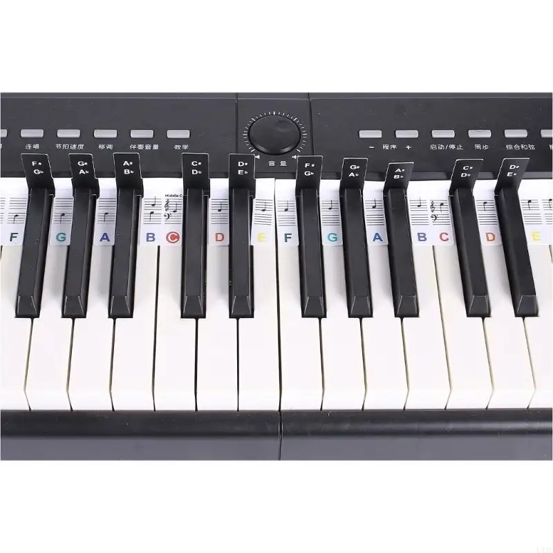88-Key Piano Keyboard Sticker Piano Notes Guide Labels Adhesive Stickers 