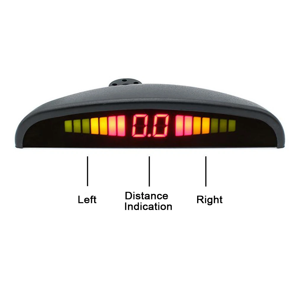 Ultrasonic 8 Probes Led Display Alarm Wide Voltage Waterproof Parktronic Reverse Sensor Truck Parking Radar Early Warning System