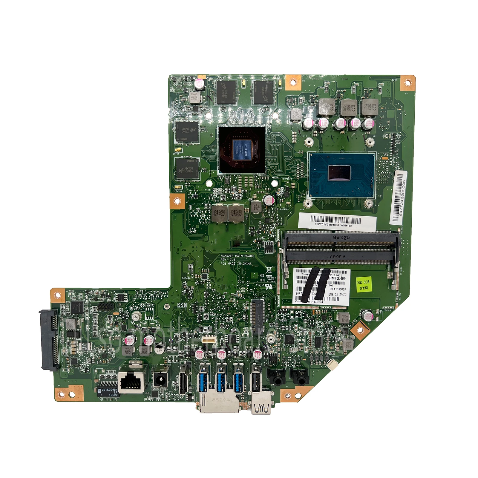 KEFU ZN2421F Mainboard For ASUS  Zen AIO ZN242IF ZN2421 All-in-One Desktop PC Motherboard I7-7700HQ GTX1050 100% Test OK