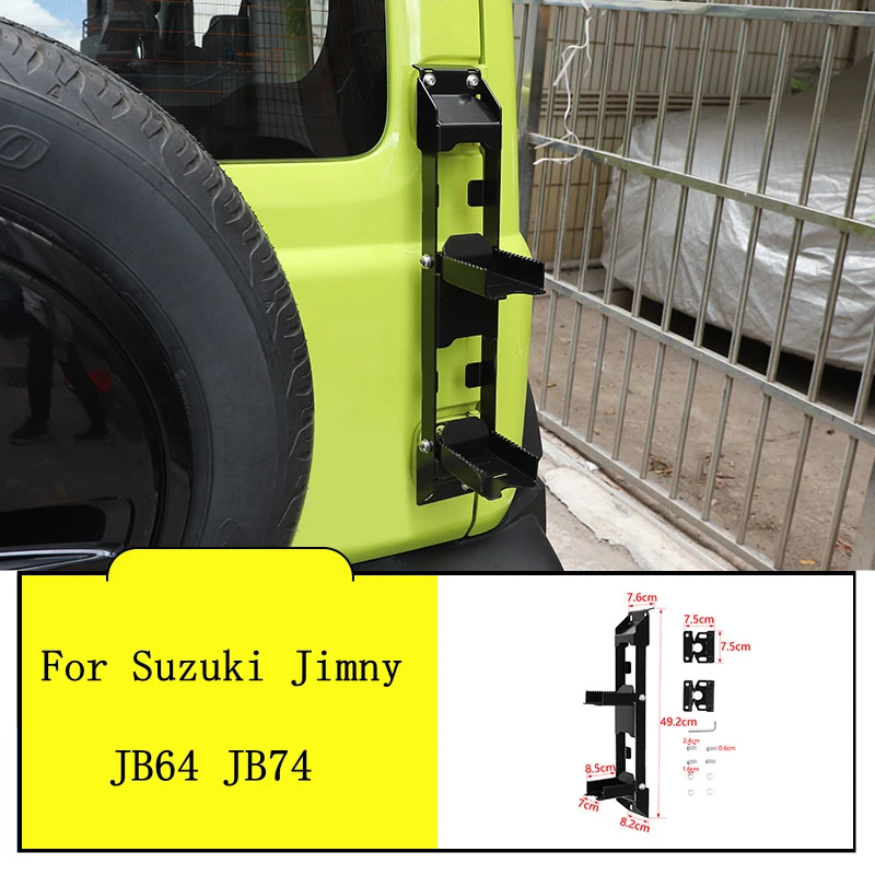 

For Suzuki Jimny JB64 JB74 2019 2020 2021 2022 Tailgate Stairs Roof Top Climbing Ladder High Quality Metal Tail Door Stairway