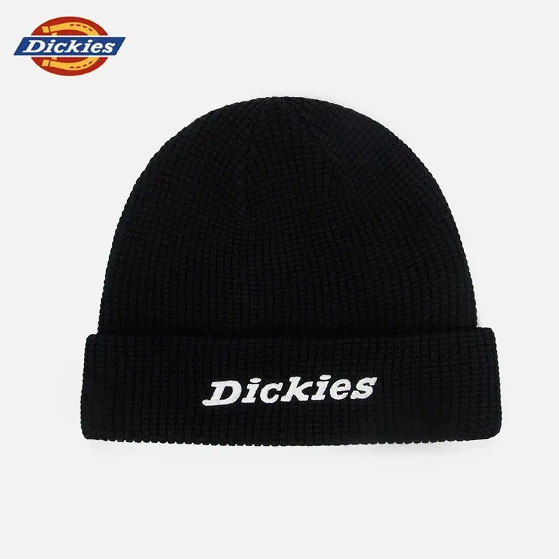 Dickies Winter Warm Fashion Beanie, Letter Knit Hat for Fall Winter, Versatile Skull Cap