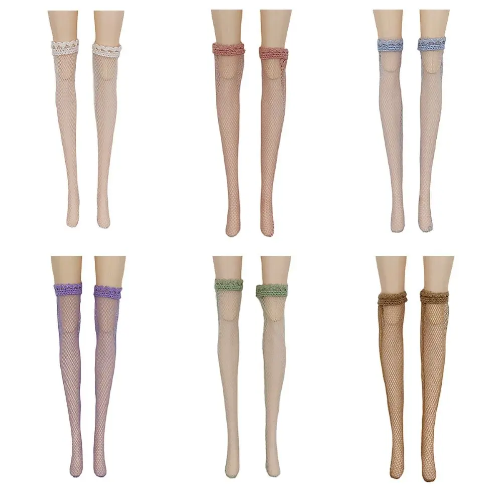 Fashion Handmade Lace Stockings Long 30cm Doll Socks Legging Casual Wear Accessories Dress Clothes for 1/6 Doll DIY Toys