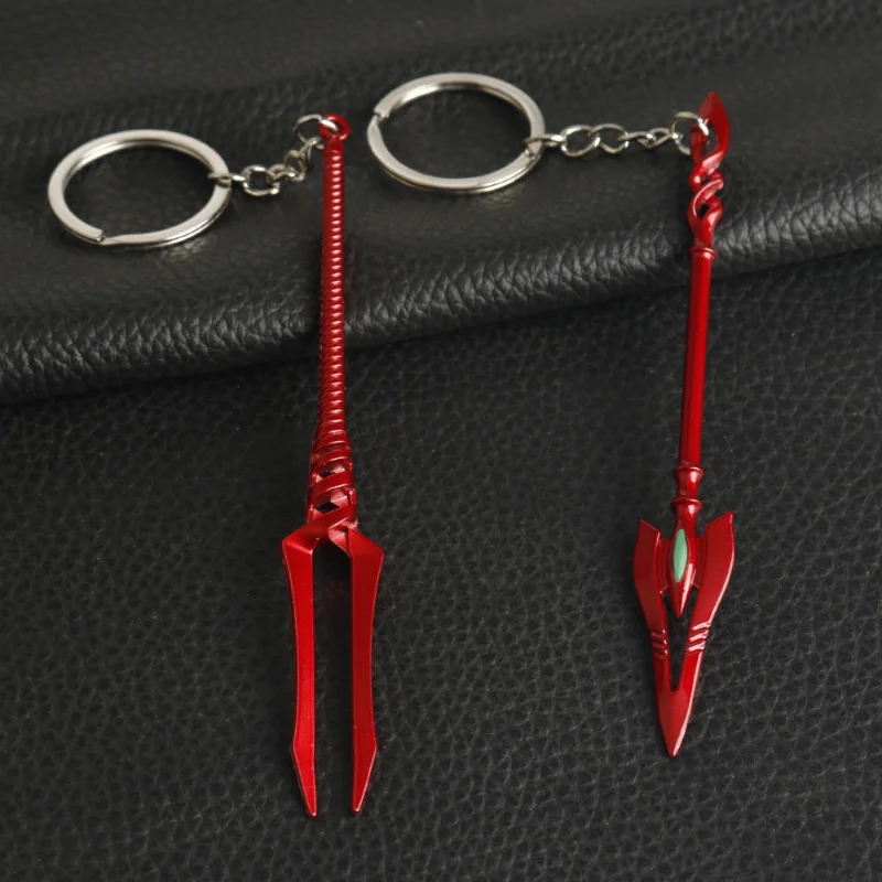 EVANGELION إيفا 01 الرمح من لونجينوس المفاتيح للنساء الرجال الرمح من كاسيوس مشبك Keyrings تأثيري لعبة مجوهرات اكسسوارات هدية