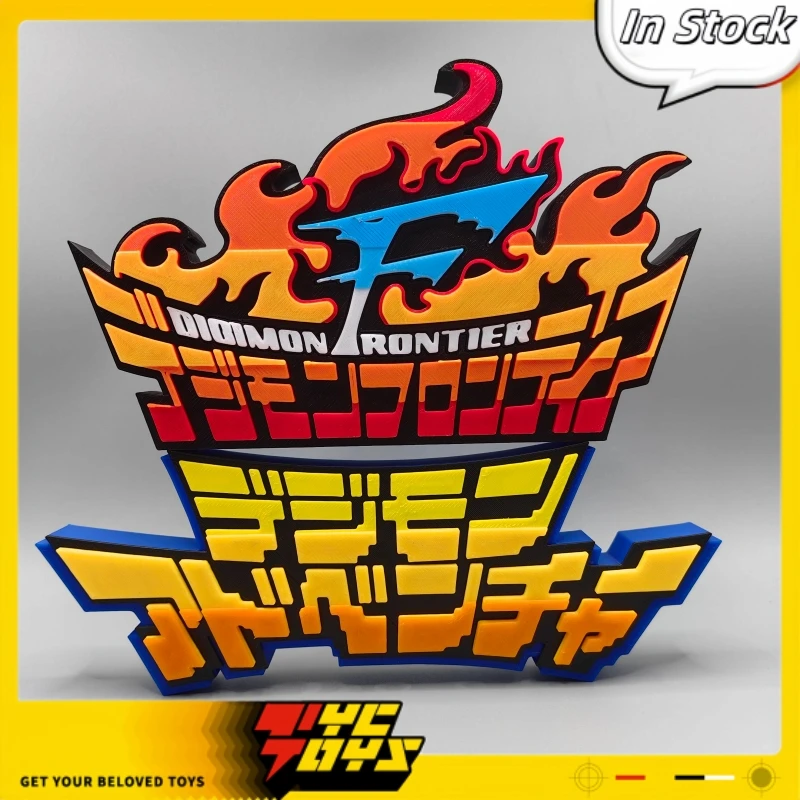 

TYCTOYS В наличии: Коллекционная модель-украшение Digimon 02 с логотипом и стереоскопическим шрифтом, высококачественная, для подарка