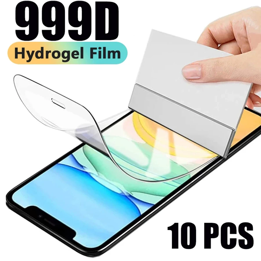 10Pcs Hydrogel Film For iPhone 11 12 13 Pro Max Screen Protector 12 Mini 7 8 6 6S Plus X XR XS Max SE 2020 Back Film Not Glass