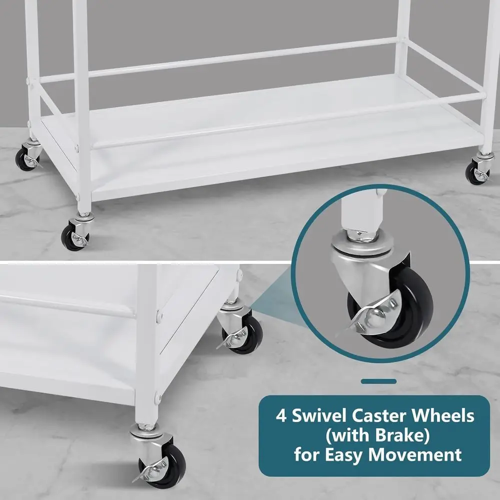 Wózek na wino z 2-poziomowymi kółkami obrotowymi, mieści 28 kieliszków, stojak do przechowywania, idealny na przyjęcia i imprezy