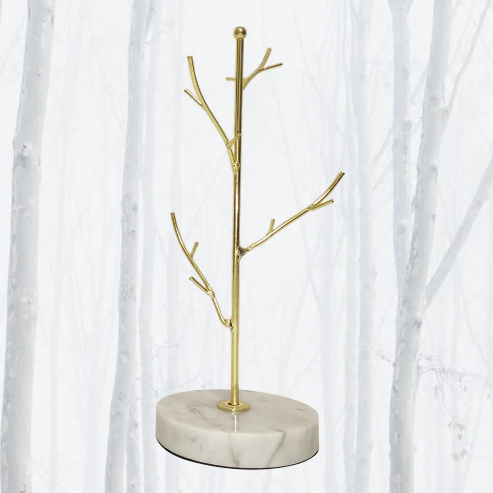 Tree Shape Jewelry Display Stand Size S Marble Holder Decorative Jewelry Stand for Necklaces Bracelets Earrings Ring Holder Tree