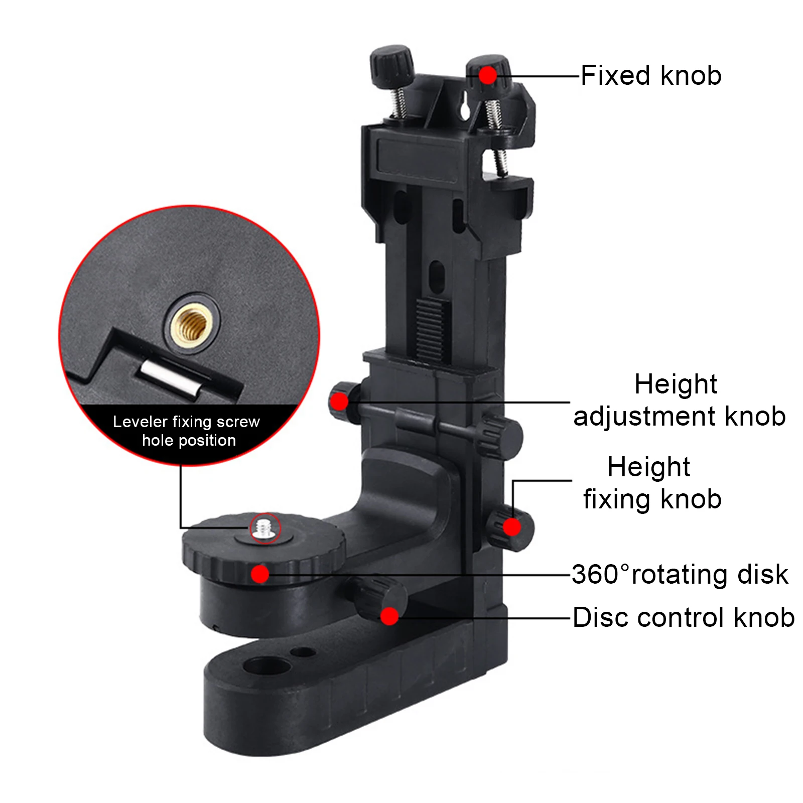 360 Fine Adjustment Magnetic Bracket Laser Level Adapter Multi-functional Fine Adjustment Bracket Adjustable Tool Leveling devic