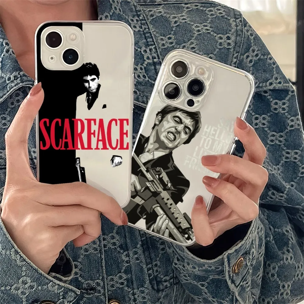 Scarface 1983 film  Phone Case For iPhone 11 12 Mini 13 14 15 Pro XS Max X 8 Plus SE XR Transparent Shell