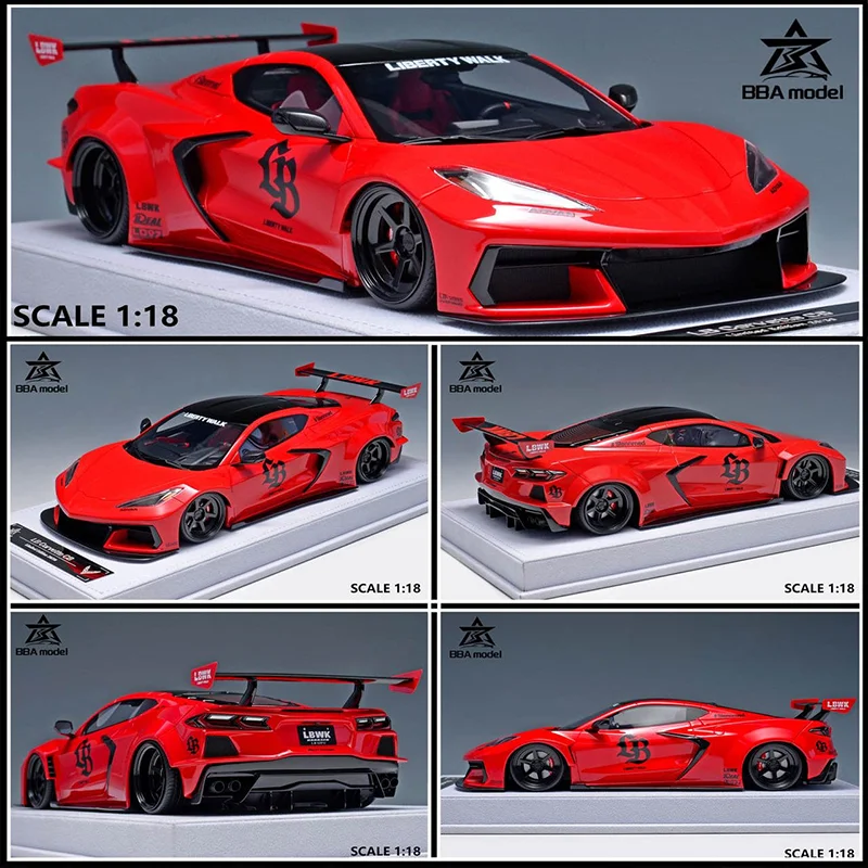 Nuovo In Magazzino Bba 1:18 Corvette C8 Simulazione Resina In Miniatura Supercar Modello Personalizzato Giocattoli Per Bambini Collezione Regali Ornamento