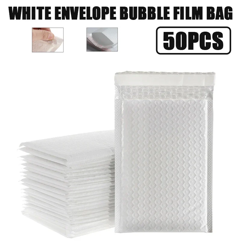 

50PCS Pearl Film Bubble Envelope Bag Waterproof Padded Mailing Self Seal Shipping Packaging Bags Buble Mailers Bussiness Bag