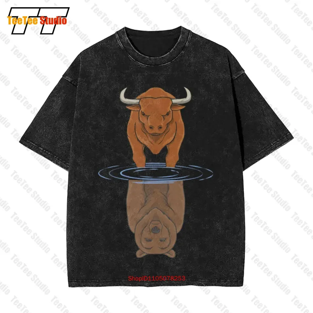 Trading Stock Market Trading Trader Bull Vs Bear Investor Vintage Oversized T-Shirt 7HKX