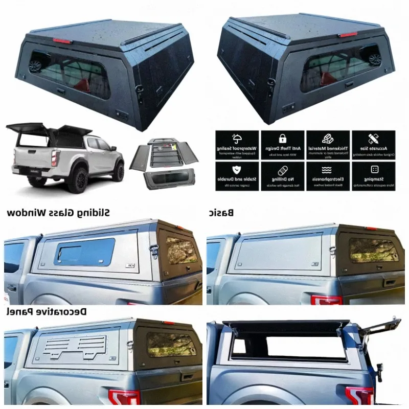 Custom Dmax Double Cabin Pickup Bed Cap Truck Topper Ute Tray Camper Shell Aluminum Hard Top Canopies for 2023 2025 Isuzu D Max