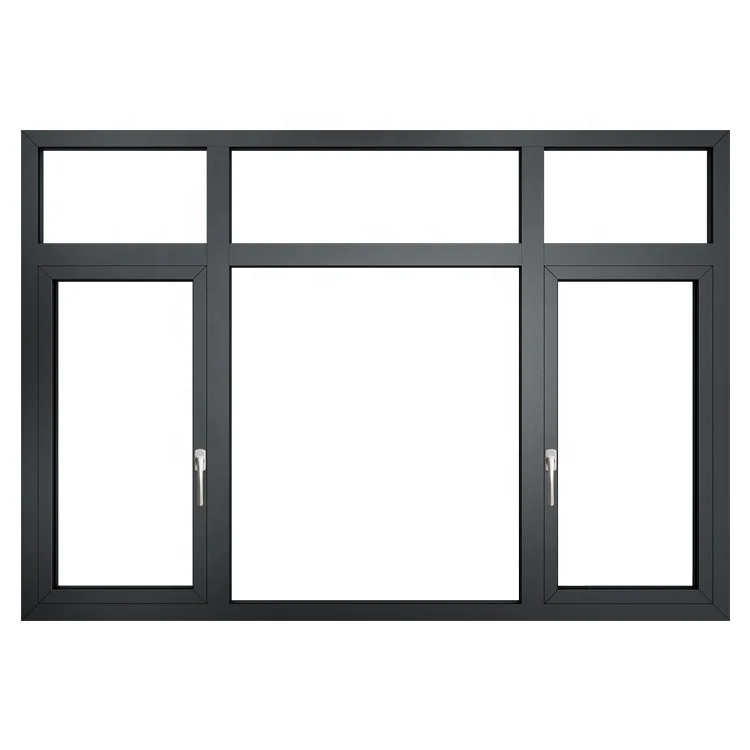 Australia Villas Prefab Modern Frame Casement Door Window Grey Customized Germany Aluminum Windows