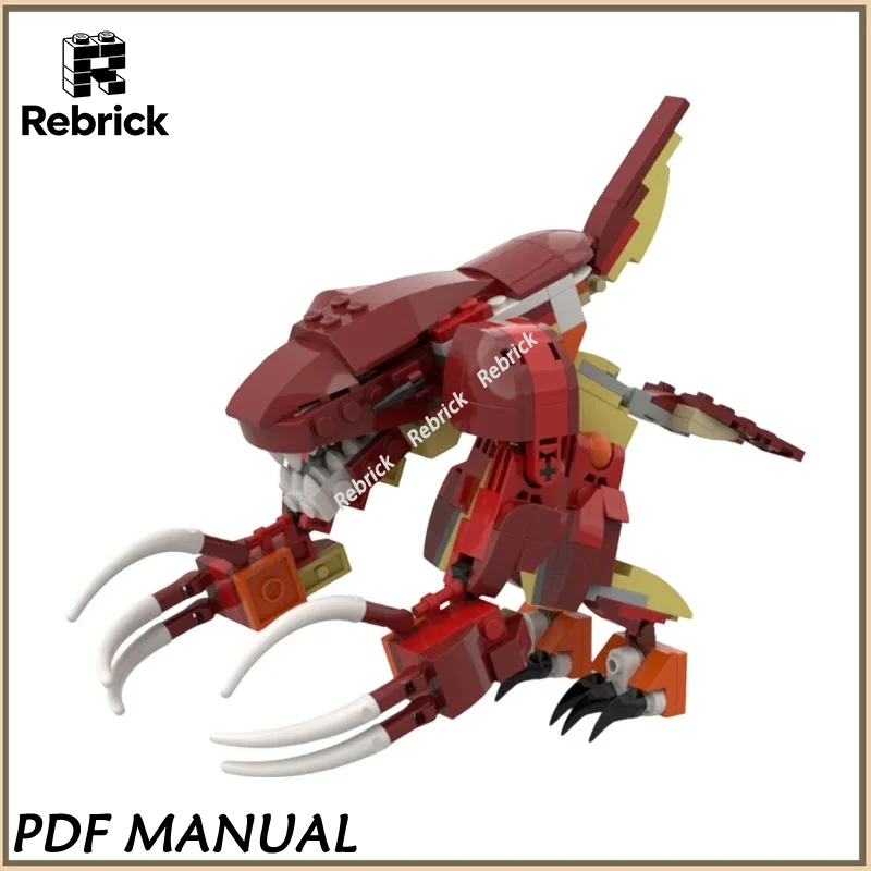 

Конструктор MOC «Альтернативная сборка: свирепый монстр», детализированная фигурка монстра ужасов для любителей хобби