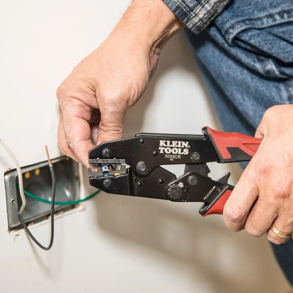 Automatic Wire Stripper & Ratcheting Crimper Tool Kit, 2-Piece Electrical Tool for Easy Wiring