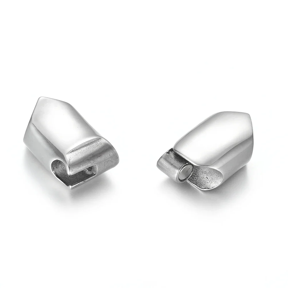 Roestvrij staal magnetische sluiting gat 11 * 5 mm lederen koord sluitingen armband magneet gesp DIY sieraden maken onderdelen benodigdheden