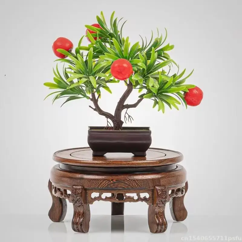 Imagem -04 - Madeira Sólida Base Vaso Vaso de Flores Bonsai Planta Decoração Prateleiras Buda Incenso Display Stand Pedestal Artesanato Diâmetro 1330cm Natural