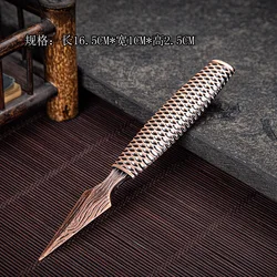 16CM Vintage novità in metallo puro tagliacarte Cutter Snake Scale Modeling Knife collezione di armi ragazzi giocattoli coltello di cancelleria