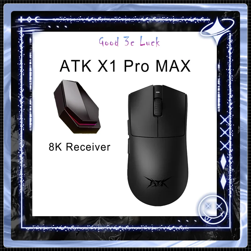 Atk X1max Wireless Gaming Mouse 8k Polling Rate 0.3ms 750ips 2.4g Esports Gamer Gift Lightweight Mouse Valorant Gaming Laptop Pc