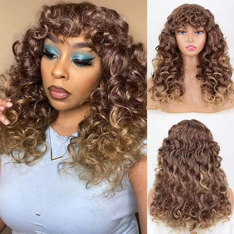 

European and American Fashion for Women, African Hot-Selling Small Curly Wig