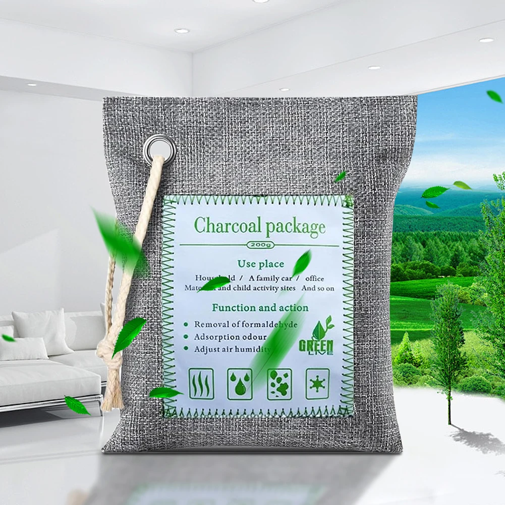 Nature Fresh Air Purifier Bags 2x200g Natural Air Purifying Bag Deodorizer and Purifier Bags for Home Car Pets Bathroom Basement
