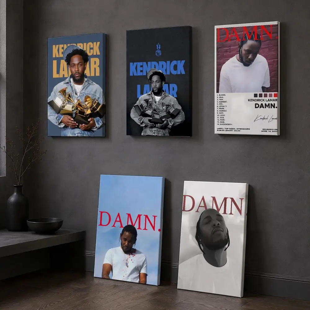 Rapper K-Kendrick Lamar  Framed Wall Painting Modern Framed Canvas Wall Art Print Home Decoration Poster Living Room