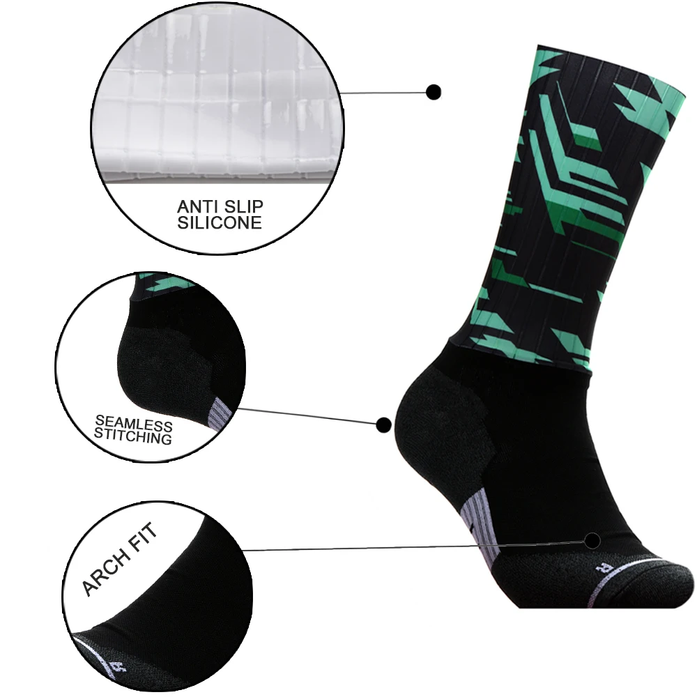 Chaussettes de compression coordonnantes pour vélo de route, sans couture, sport professionnel, course en plein air, vélo, vélo, équipe Aero, 2024