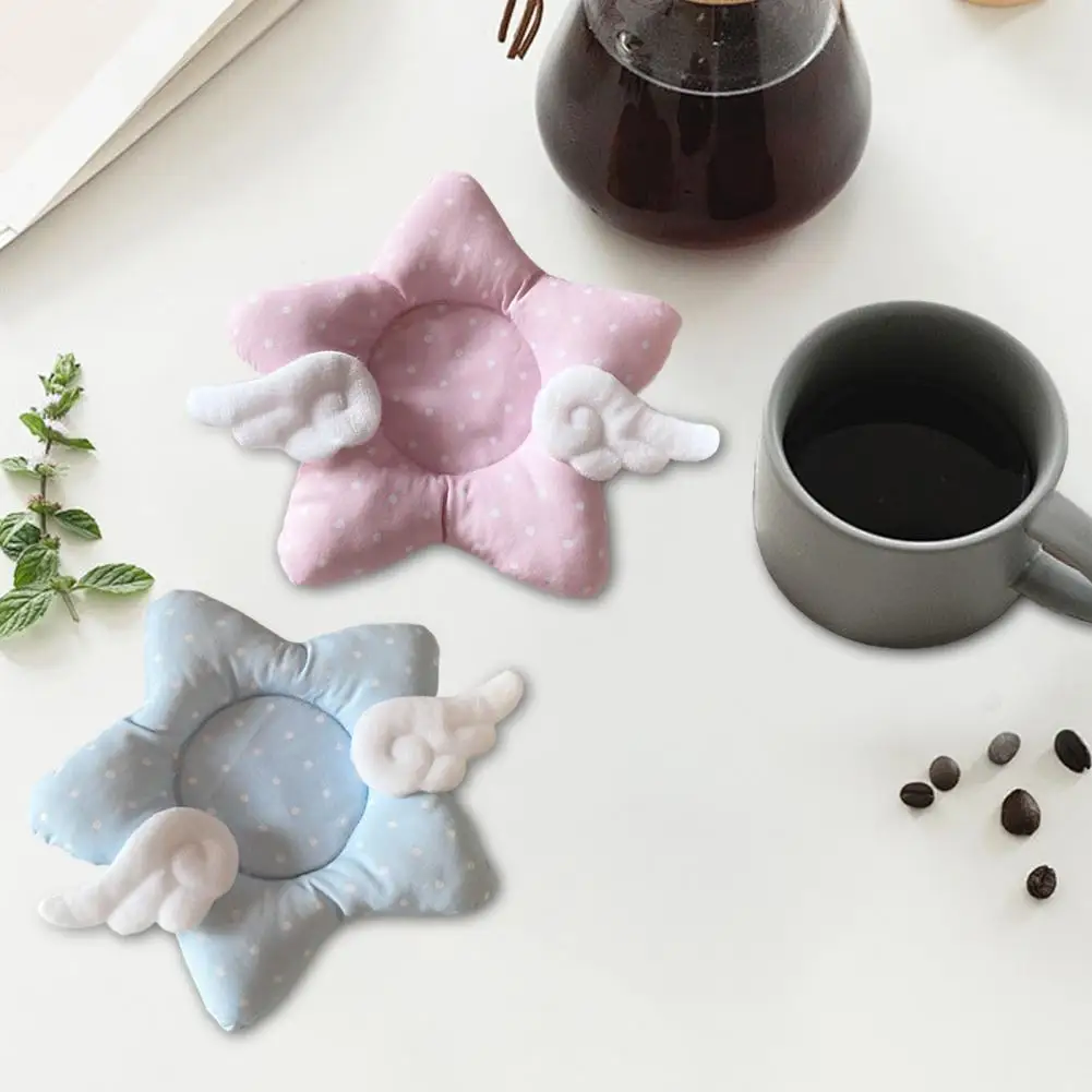 Cute Wing Pattern Coasters Coffee Coasters Star Wings Coasters Stylish Insulated Drink Mats for Home Kitchen Bar for Parties