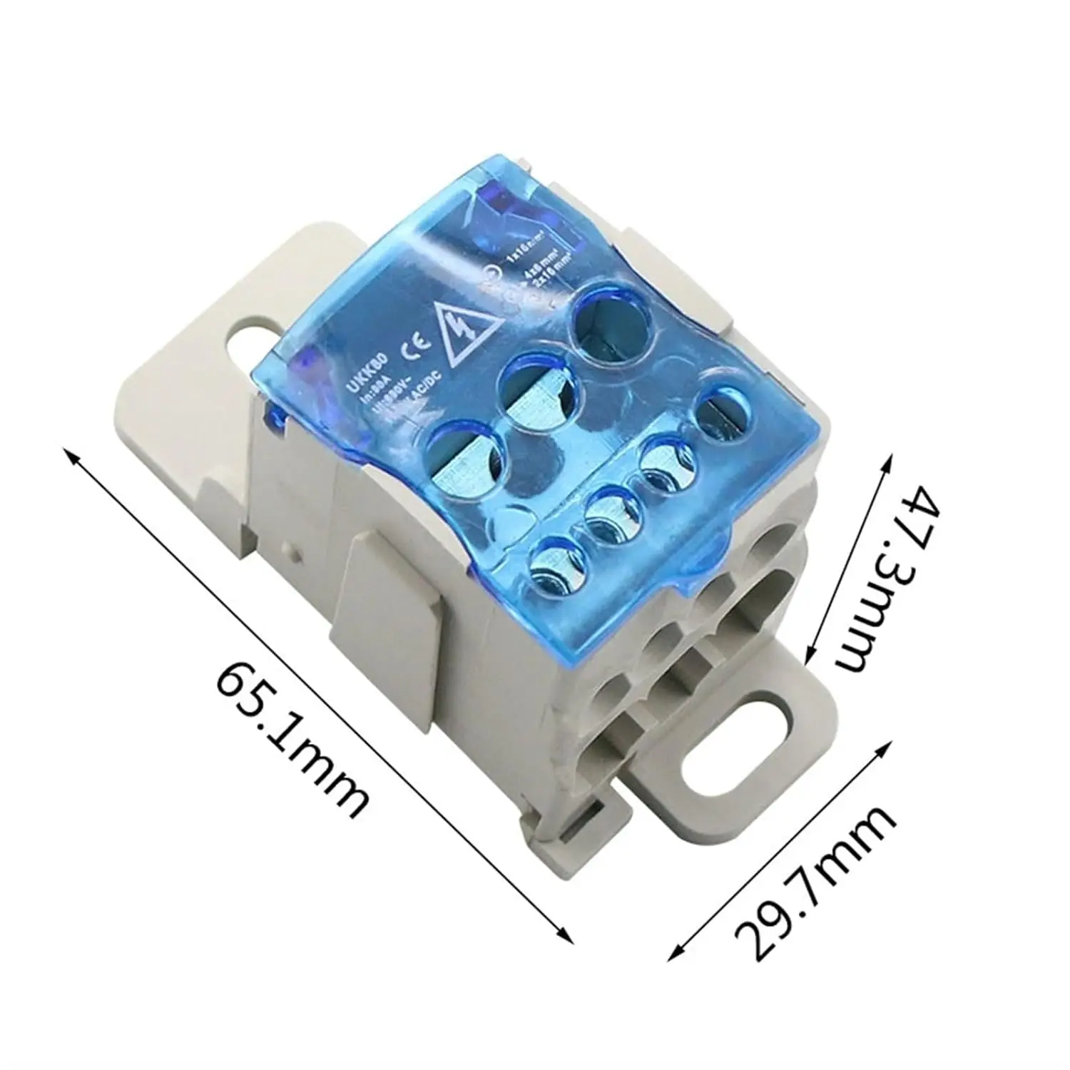 UKK80A Single-pole Splitter Box Large Current One into Multiple Branch Line Terminal Rail Splitter