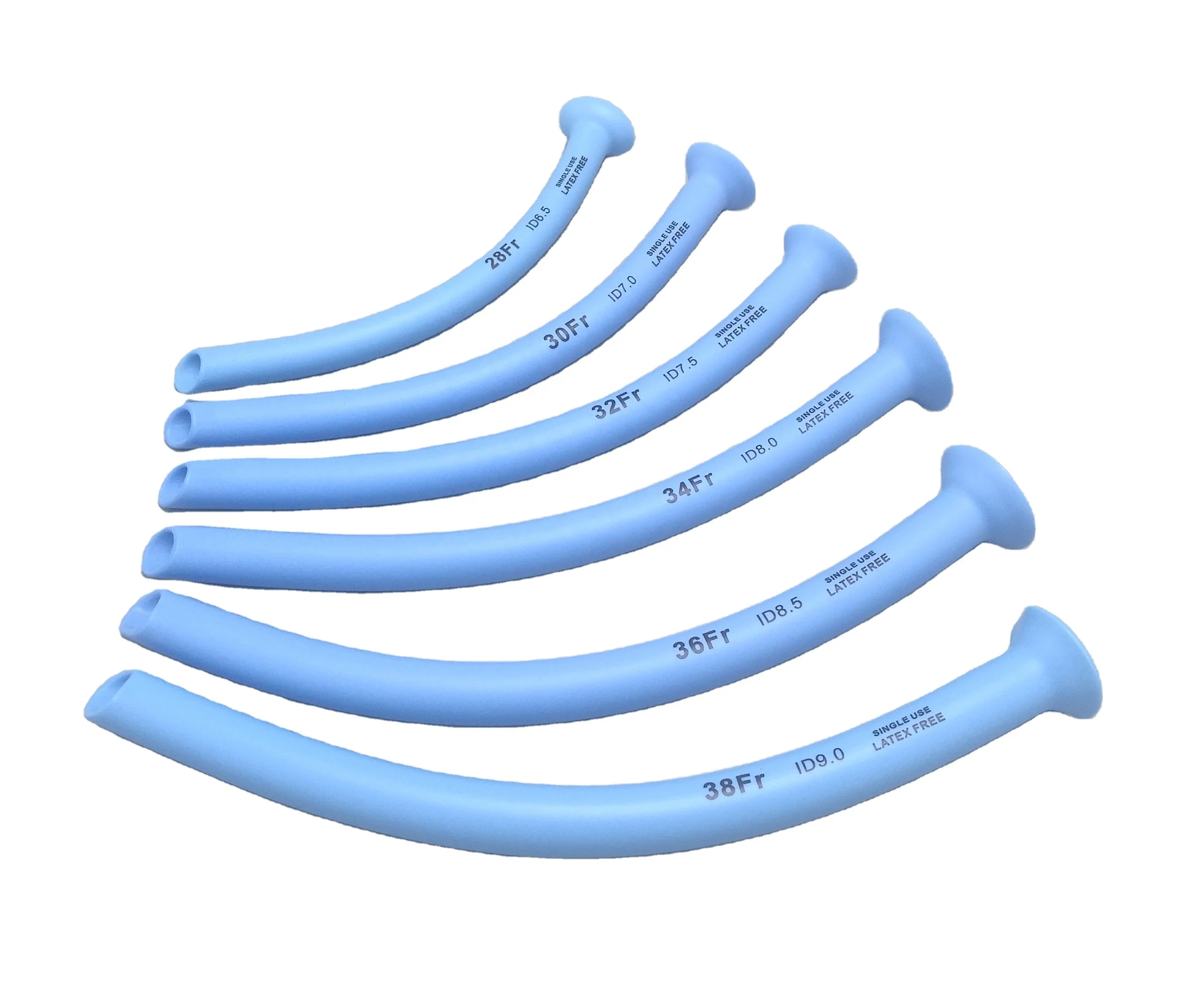 Superior Quality Accurate Depth Marks PVC nasopharyngeal airway tube guedel blue trumpet type