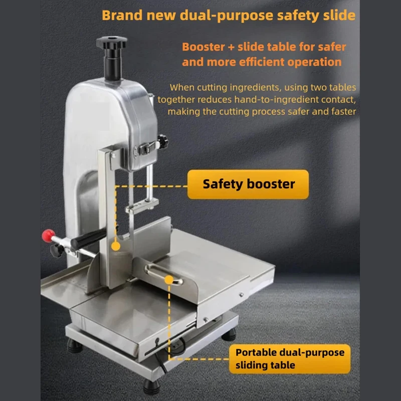 High Quality Wholesale Bone Sawing Machine 0.65KW 220V Frozen Meat Bone Cutting Machine Saw Blades Meat Bone Band Saw