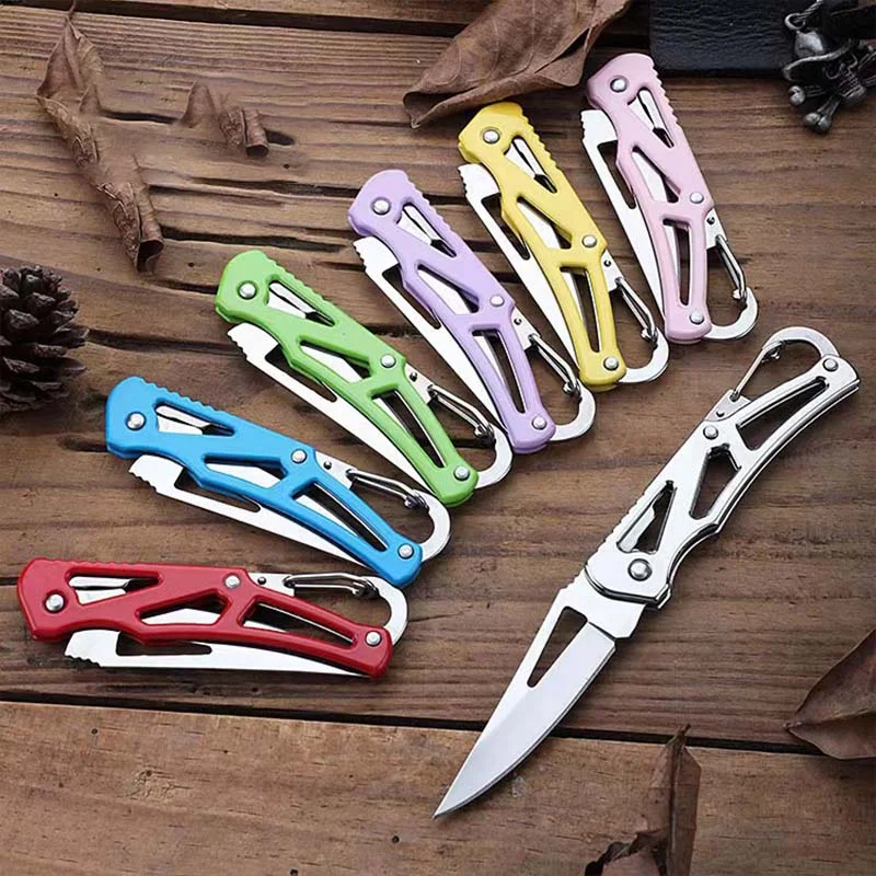 NEW Outdoor Stainless Steel Blade Knife Outdoor Camping Self Defense Emergency Survival Knife Tool Folding Portable Keyknife